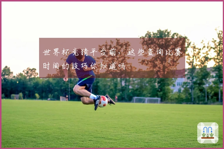 世界杯竞猜平台前，这些查询比赛时间的技巧你知道吗